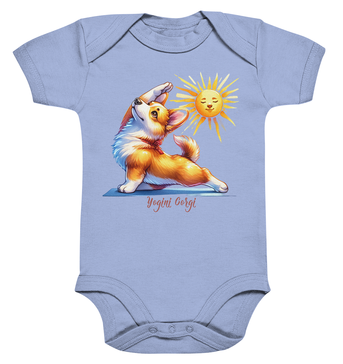 Yoga Corgi Hund yogini Gorgi - personalisierbar - Organic Baby Bodysuit