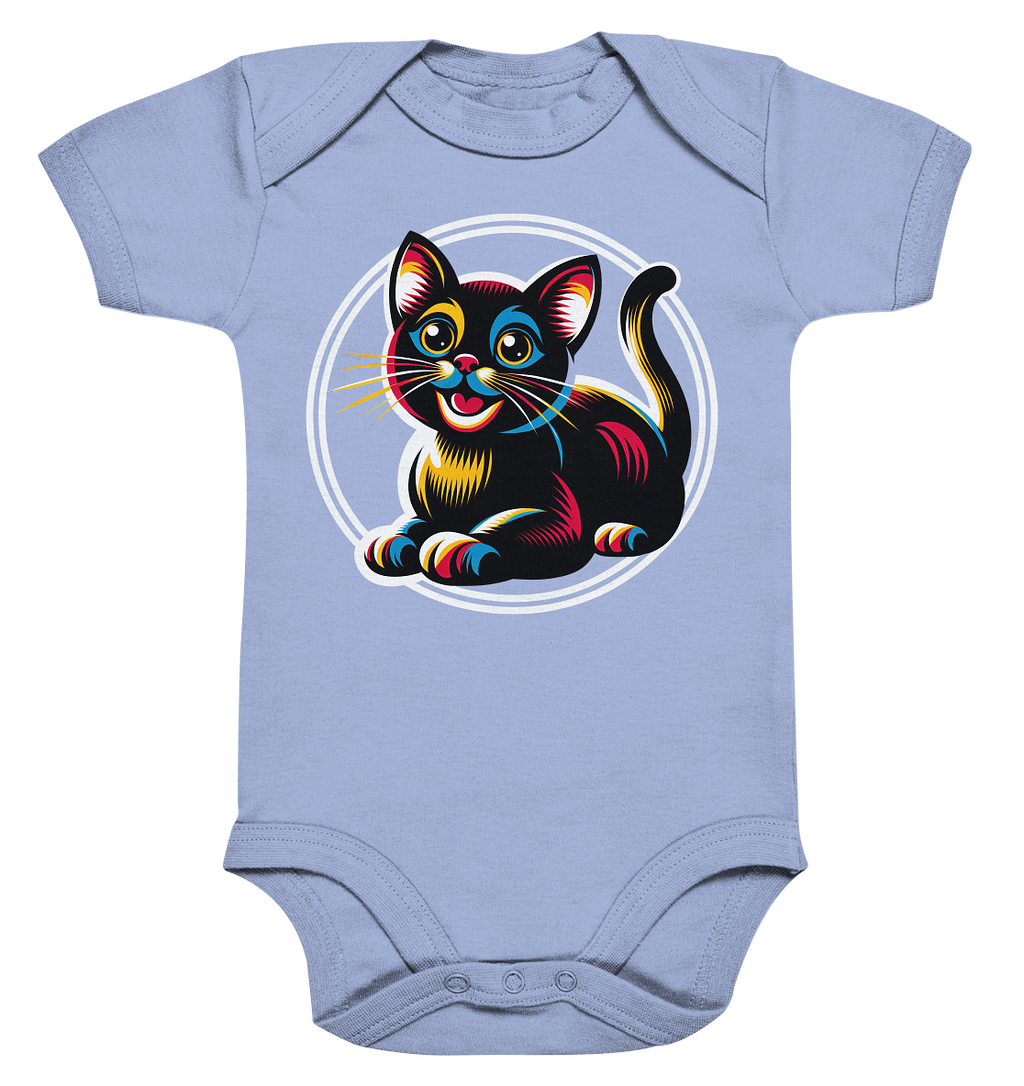 Kätzchen Pop Art - personalisierbar - Organic Baby Bodysuit
