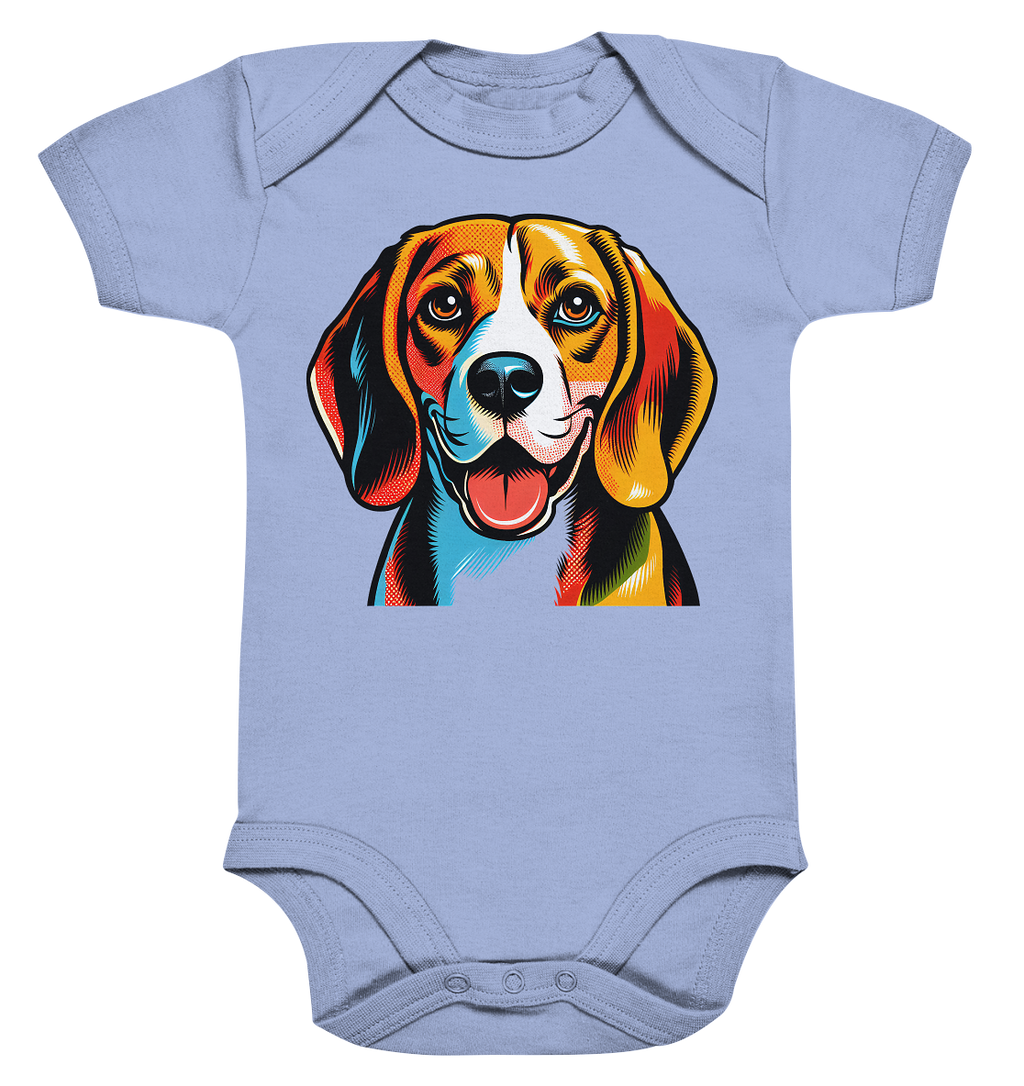 Beagle Pop Art - Personalisierbar - Organic Baby Bodysuit