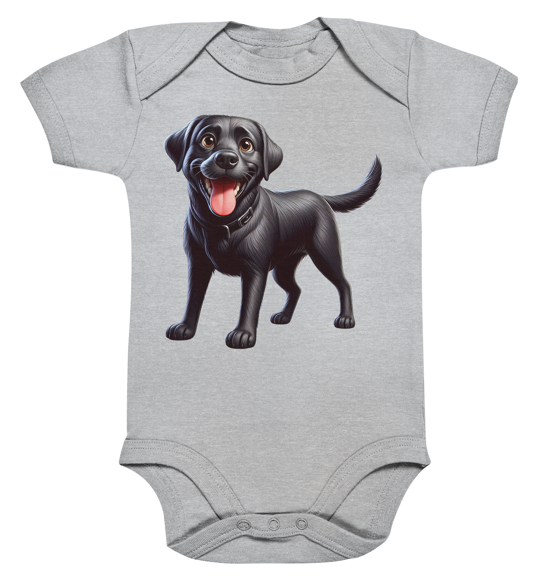 Cartoon Labrador Retreiver - personalisierbar - Organic Baby Bodysuit