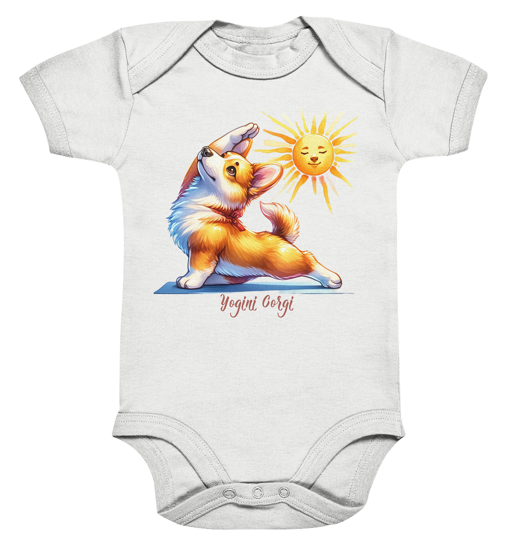 Yoga Corgi Hund yogini Gorgi - personalisierbar - Organic Baby Bodysuit