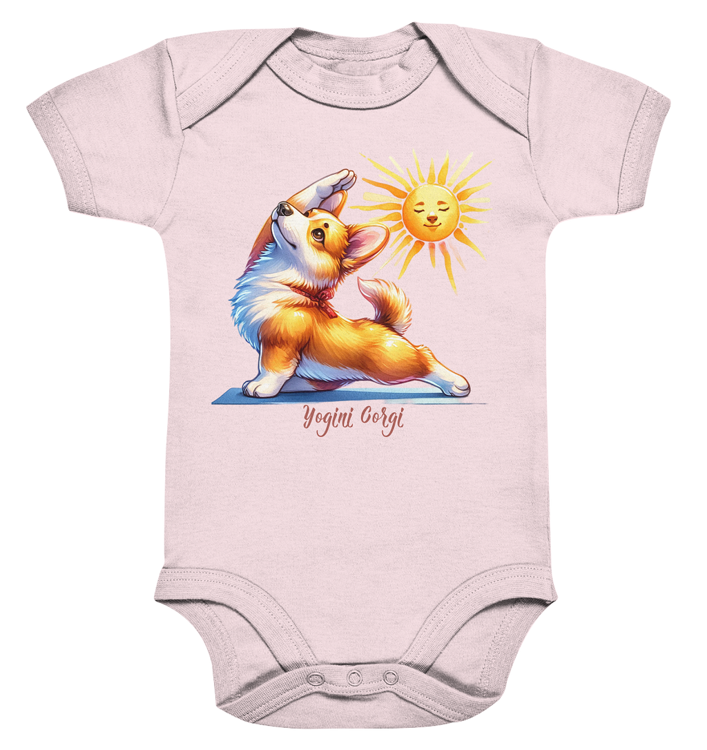 Yoga Corgi Hund yogini Gorgi - personalisierbar - Organic Baby Bodysuit