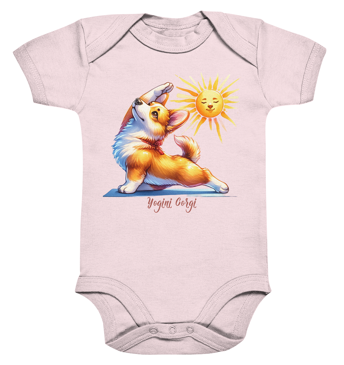 Yoga Corgi Hund yogini Gorgi - personalisierbar - Organic Baby Bodysuit