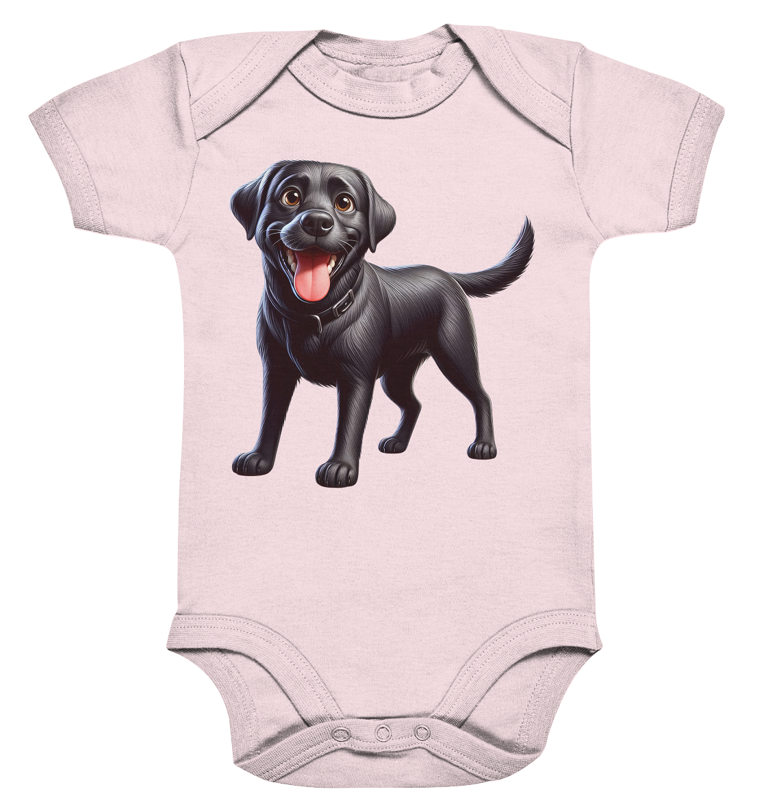 Cartoon Labrador Retreiver - personalisierbar - Organic Baby Bodysuit