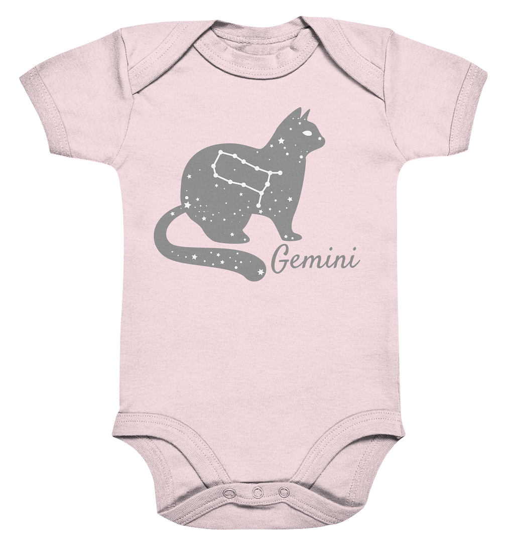 Sternzeichen Katze Zwilling - personalisierbar - Organic Baby Bodysuit