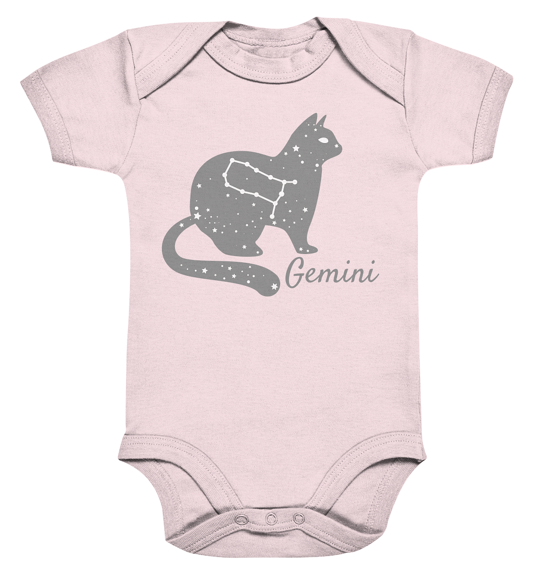 Sternzeichen Katze Zwilling - personalisierbar - Organic Baby Bodysuit