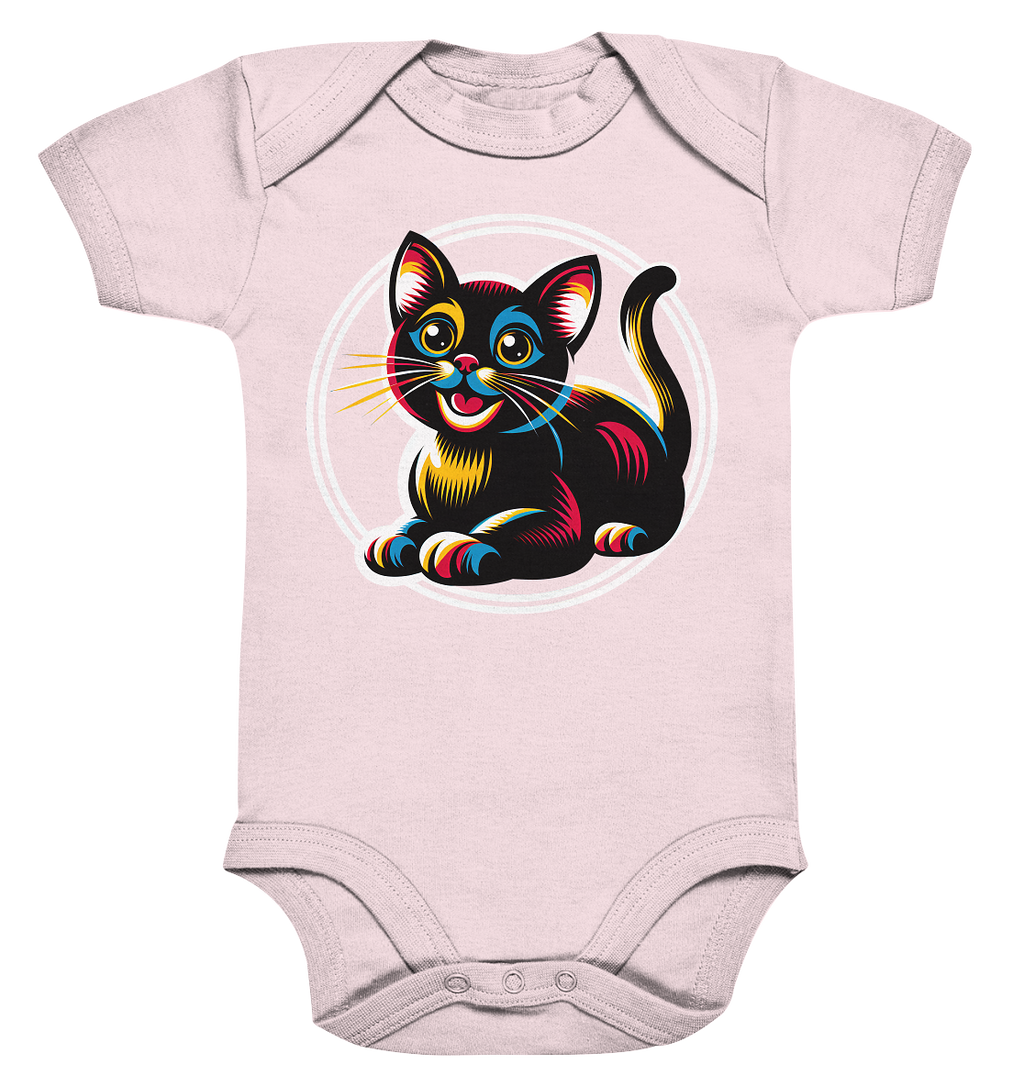 Kätzchen Pop Art - personalisierbar - Organic Baby Bodysuit