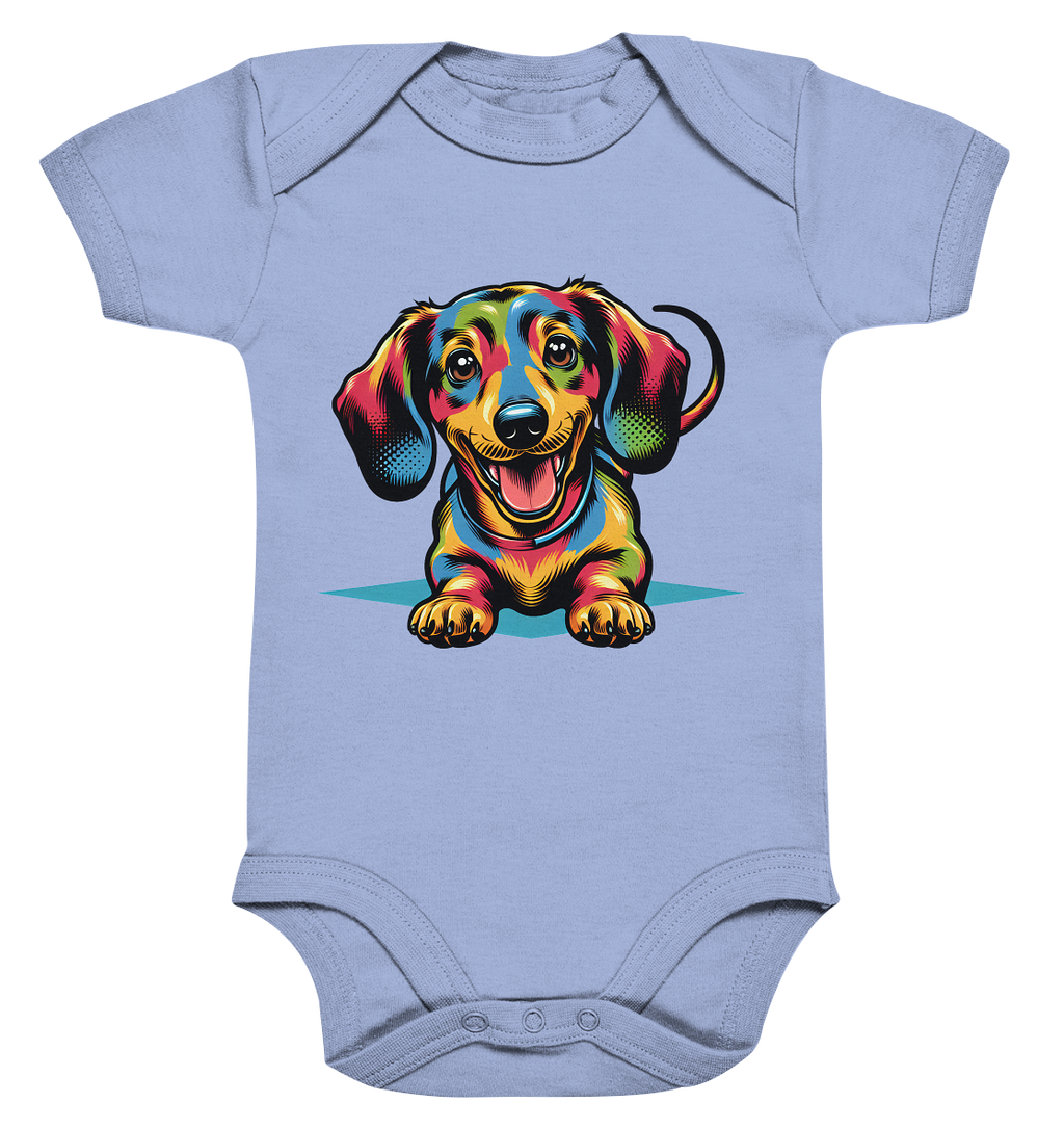 Happy Dackel Pop Art - Organic Baby Bodysuite