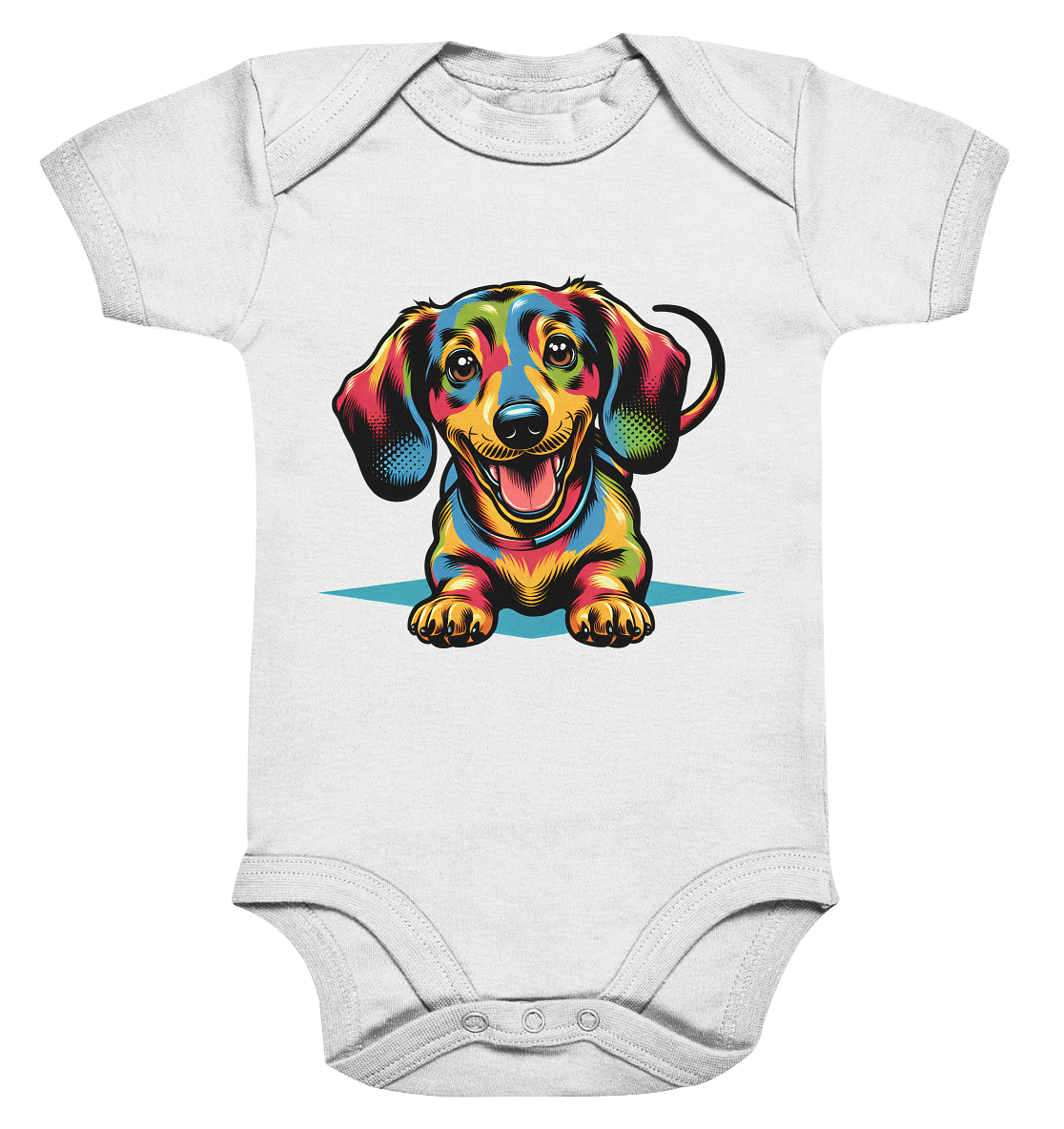 Happy Dackel Pop Art - Organic Baby Bodysuite