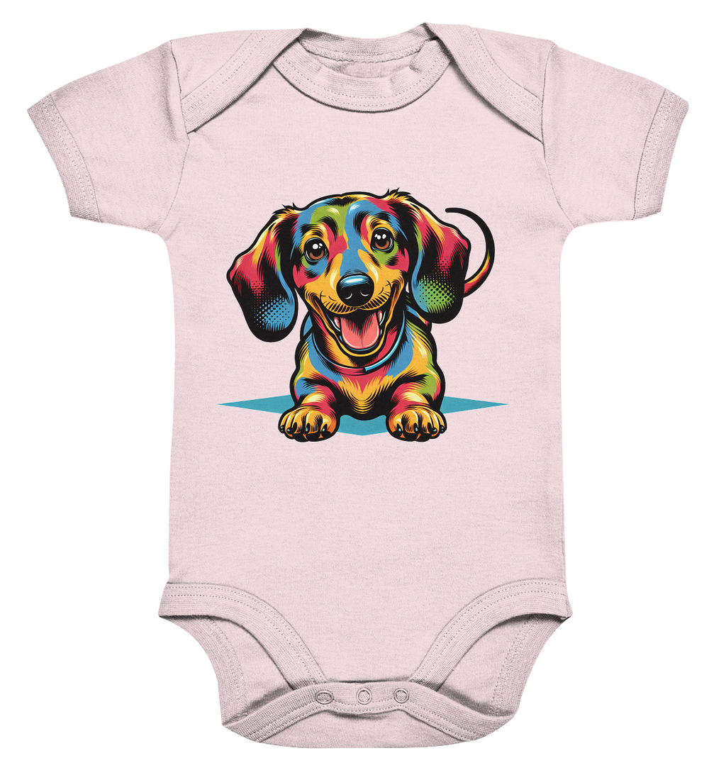 Happy Dackel Pop Art - Organic Baby Bodysuite