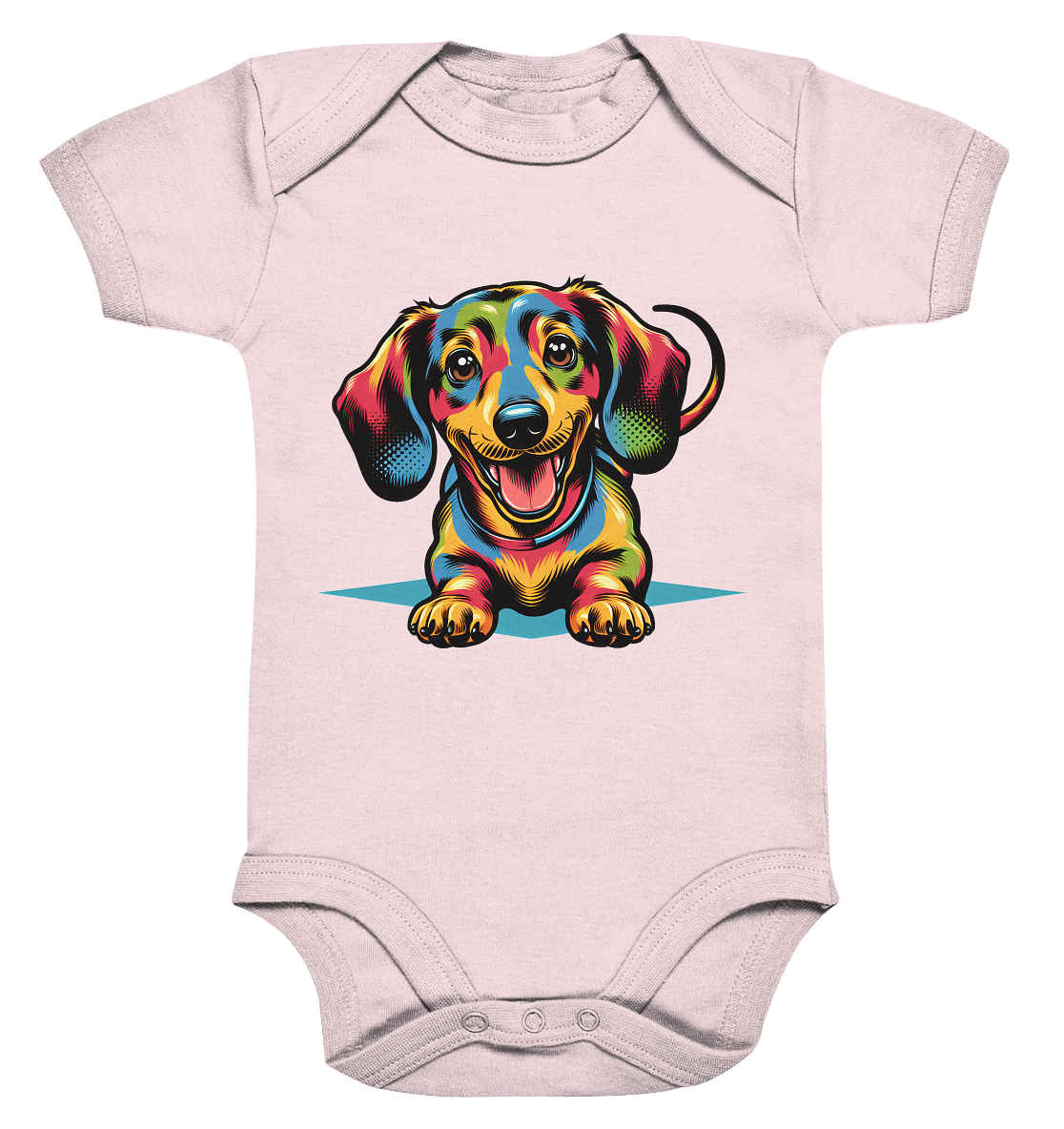 Happy Dackel Pop Art - Organic Baby Bodysuite