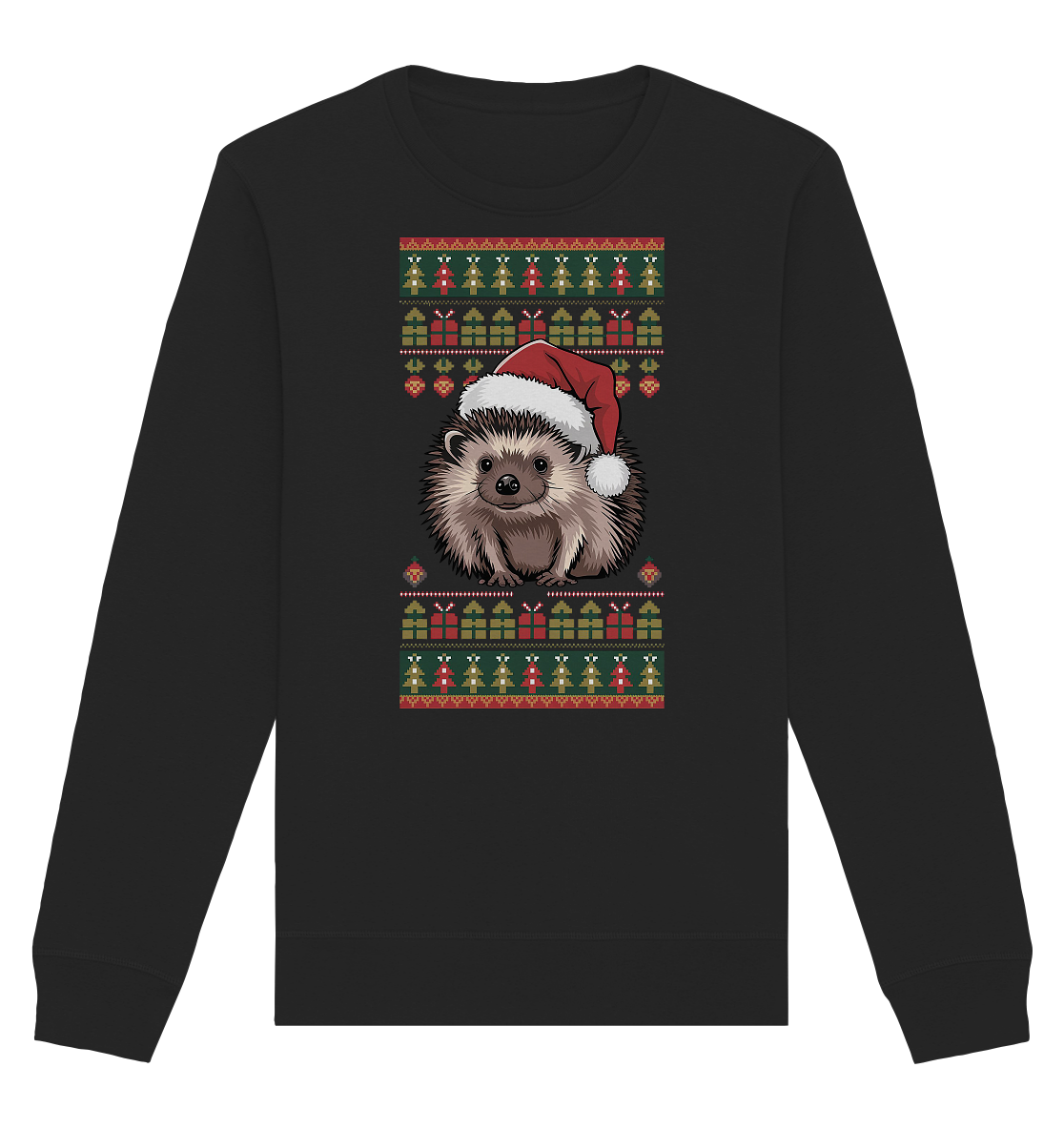 Ugly Christmas Weihnachten Igel - Organic Basic Unisex Sweatshirt