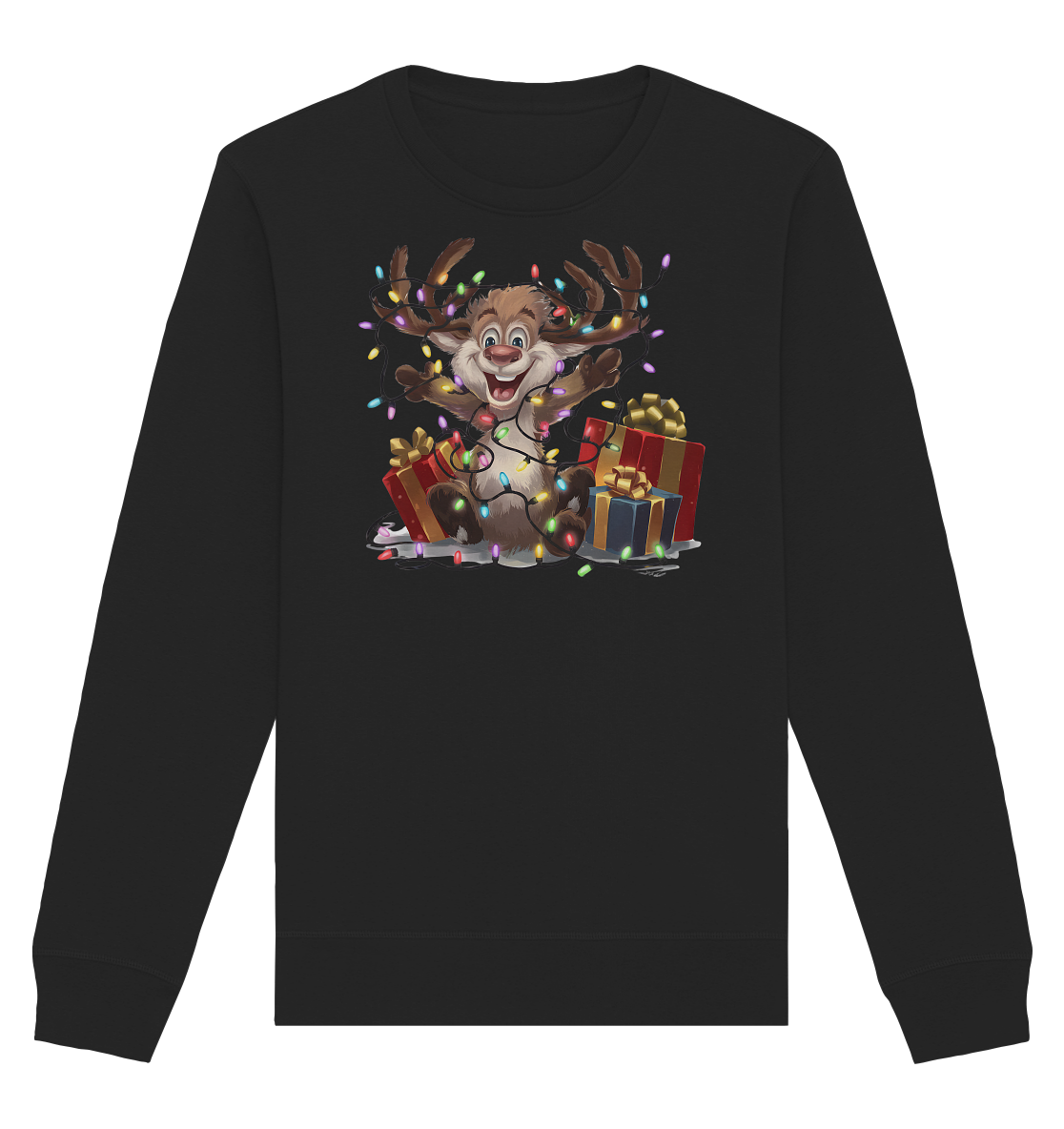 Ugly Christmas Weihnachten Rudolph - Organic Basic Unisex Sweatshirt