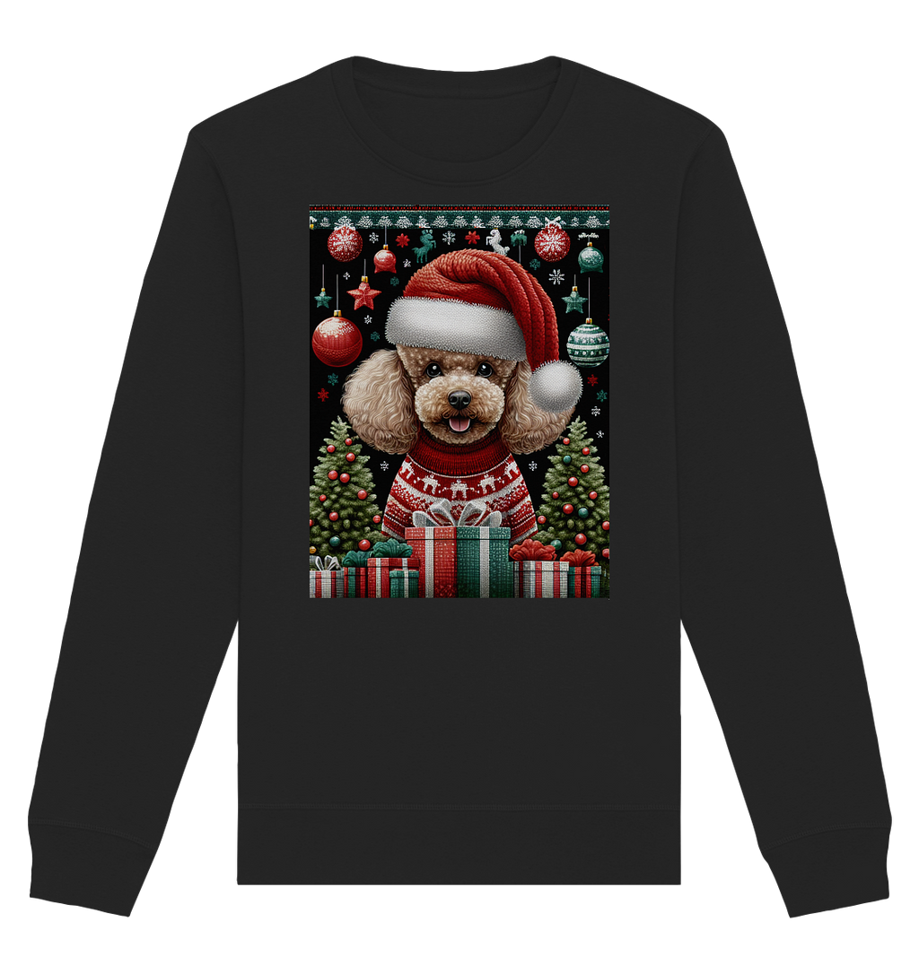 Ugly Christmas Weihnachten Pudel - Organic Basic Unisex Sweatshirt