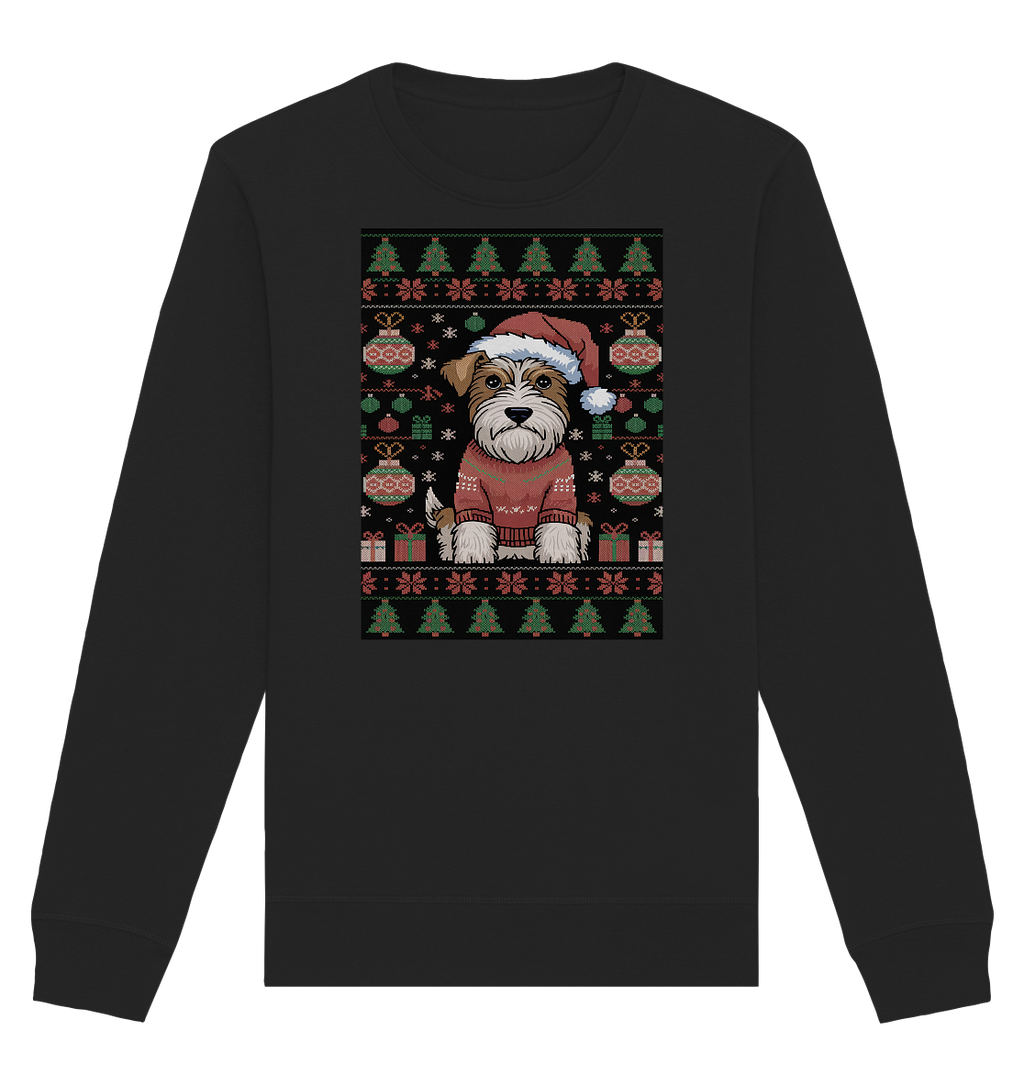 Ugly Christmas Weihnachten Terrier - Organic Basic Unisex Sweatshirt