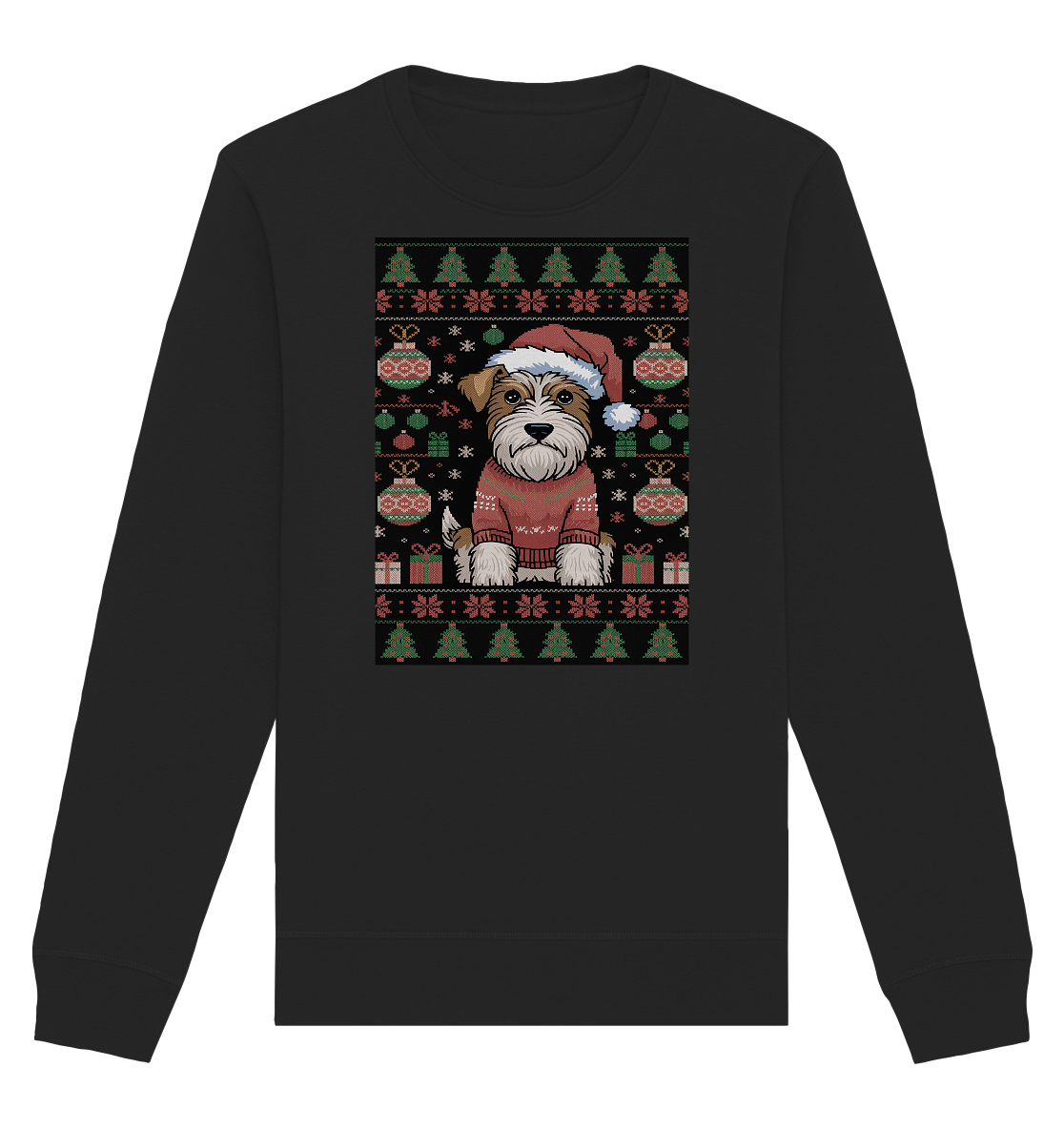 Ugly Christmas Weihnachten Terrier - Organic Basic Unisex Sweatshirt