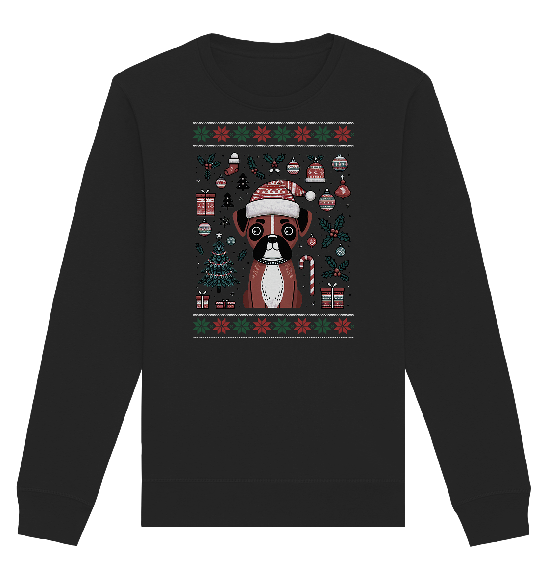 Ugly Christmas Weihnachten Boxer - Organic Basic Unisex Sweatshirt