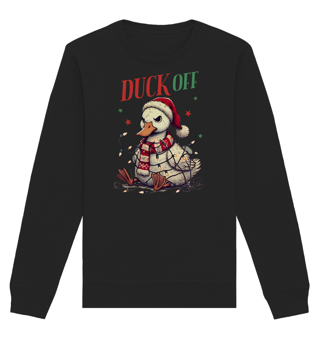 Ugly Christmas Grumpy Duck - Organic Basic Unisex Sweatshirt