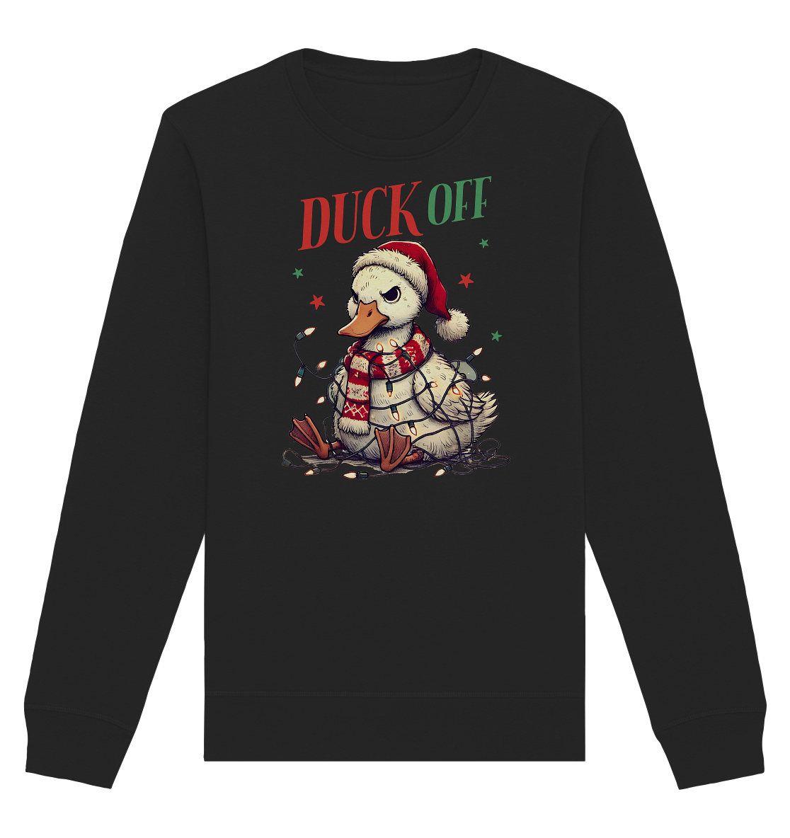 Ugly Christmas Grumpy Duck - Organic Basic Unisex Sweatshirt