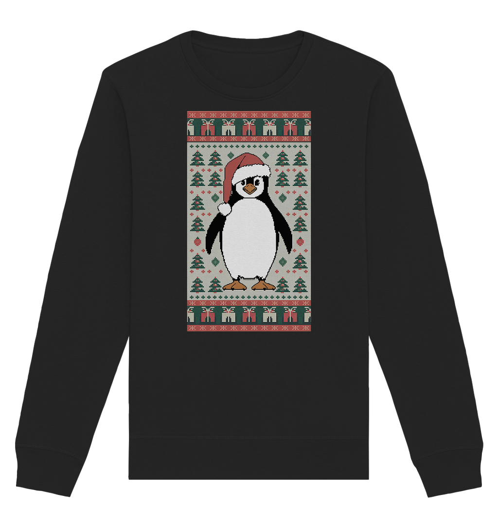 Ugly Christmas Weihnachten Penguin - Organic Basic Unisex Sweatshirt