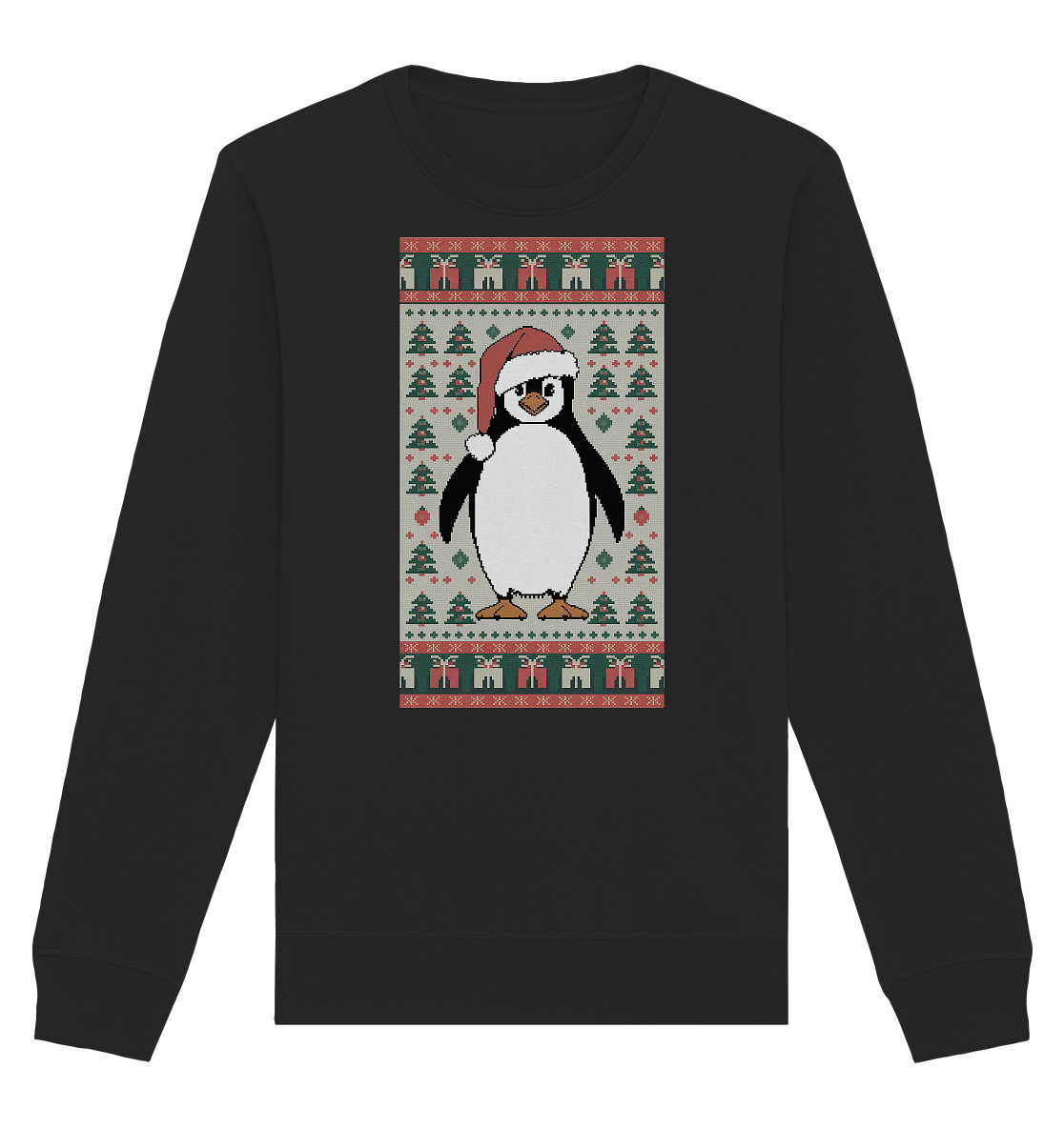Ugly Christmas Weihnachten Penguin - Organic Basic Unisex Sweatshirt