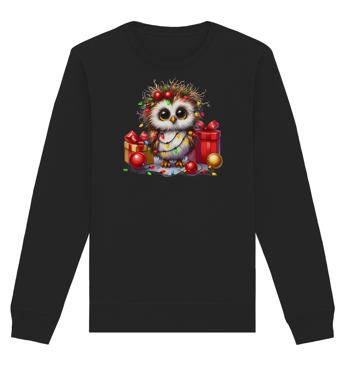 Ugly Christmas Weihnachten Eule - Organic Basic Unisex Sweatshirt