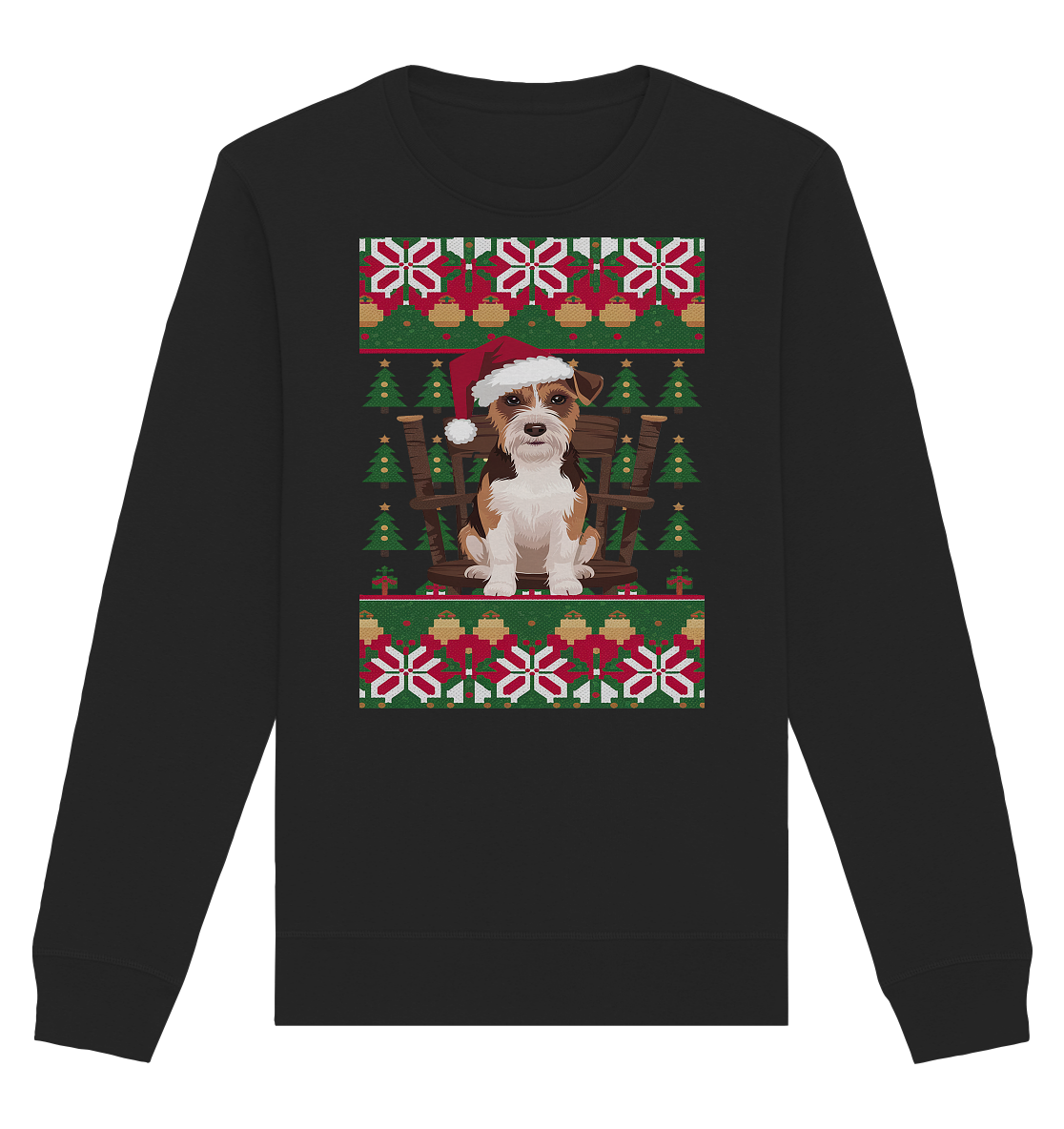 Ugly Christmas Weihnachten Terrier - Organic Basic Unisex Sweatshirt