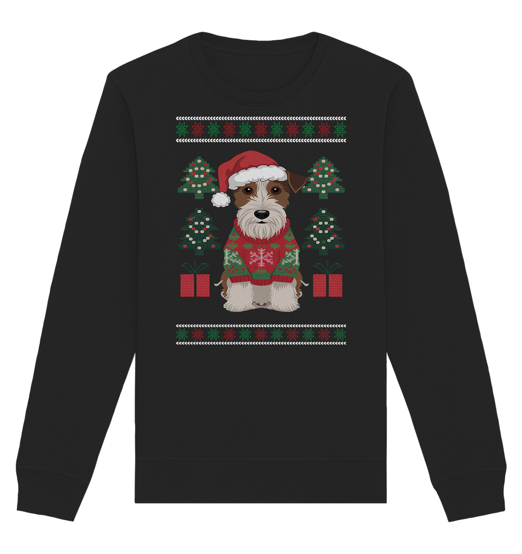 Ugly Christmas Weihnachten Terrier - Organic Basic Unisex Sweatshirt