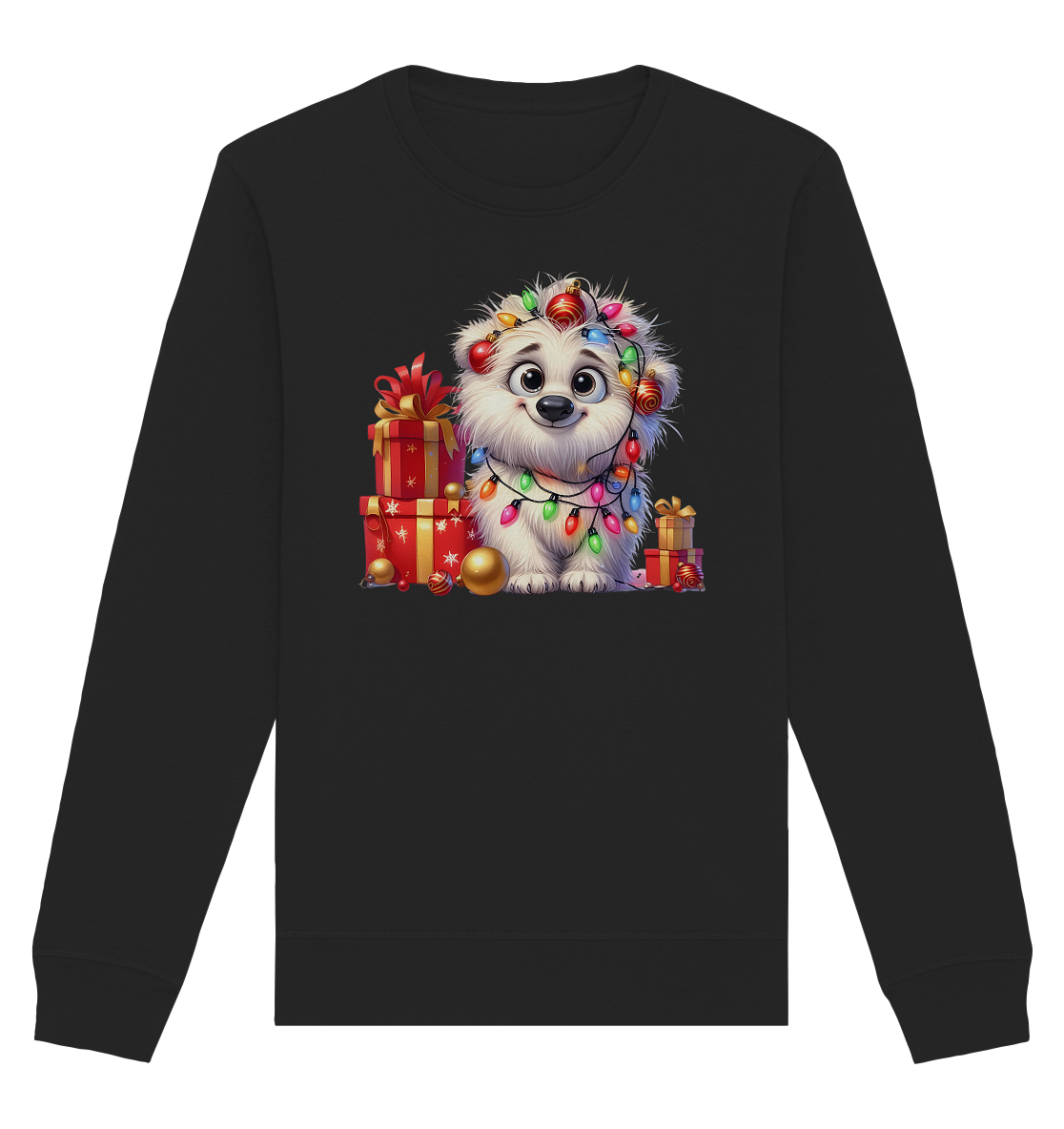 Ugly Christmas Weihnachten Malteser Hund - Organic Basic Unisex Sweatshirt