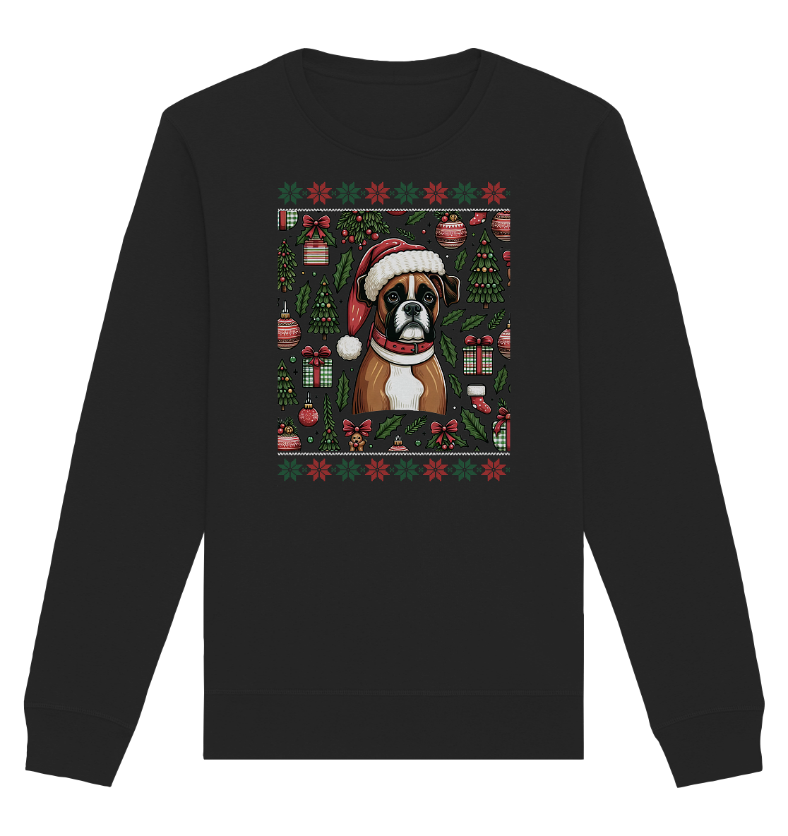 Ugly Christmas Weihnachten Boxer - Organic Basic Unisex Sweatshirt