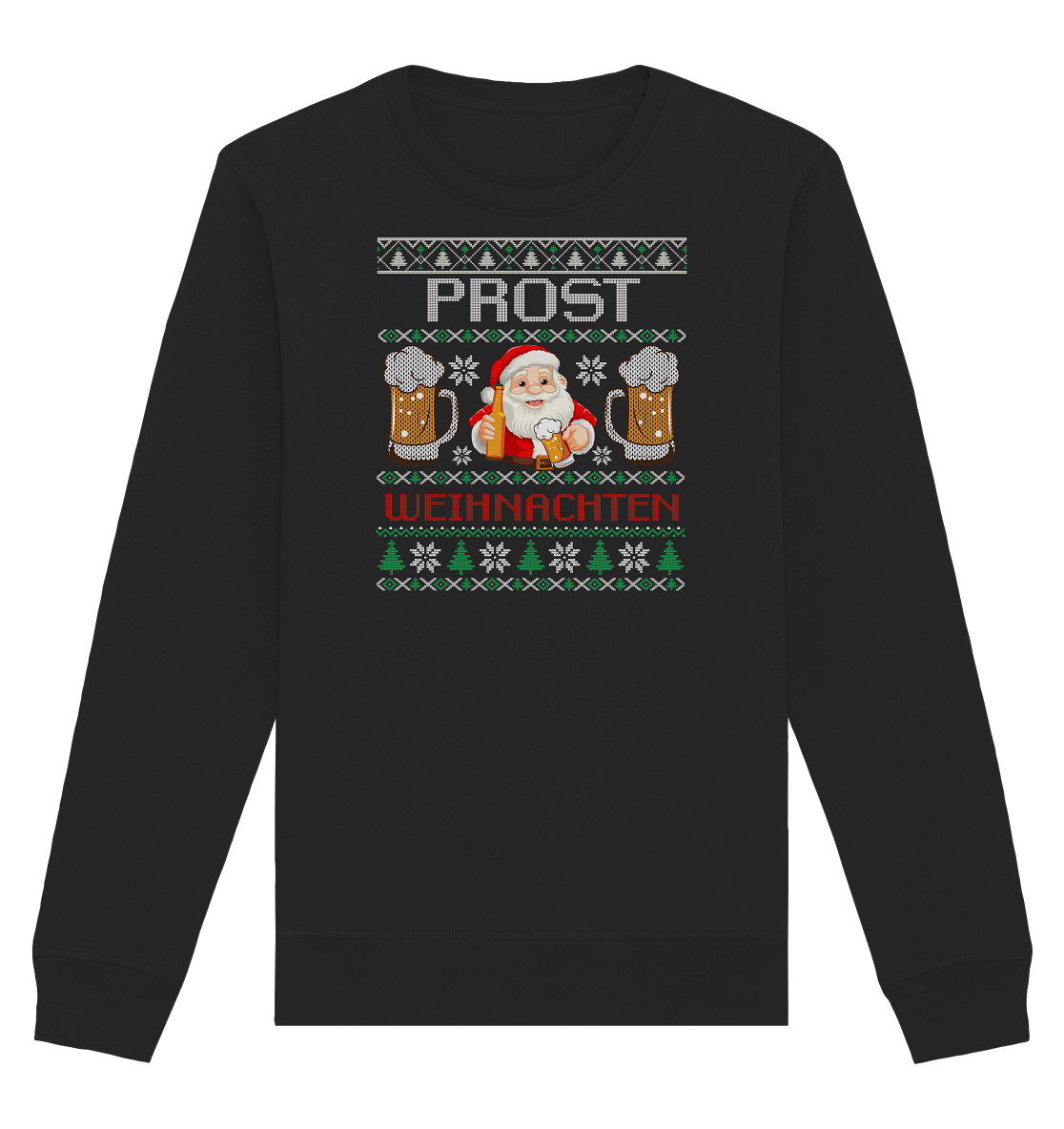 Ugly Christmas Weihnachten Prost Weihnachten - Organic Basic Unisex Sweatshirt