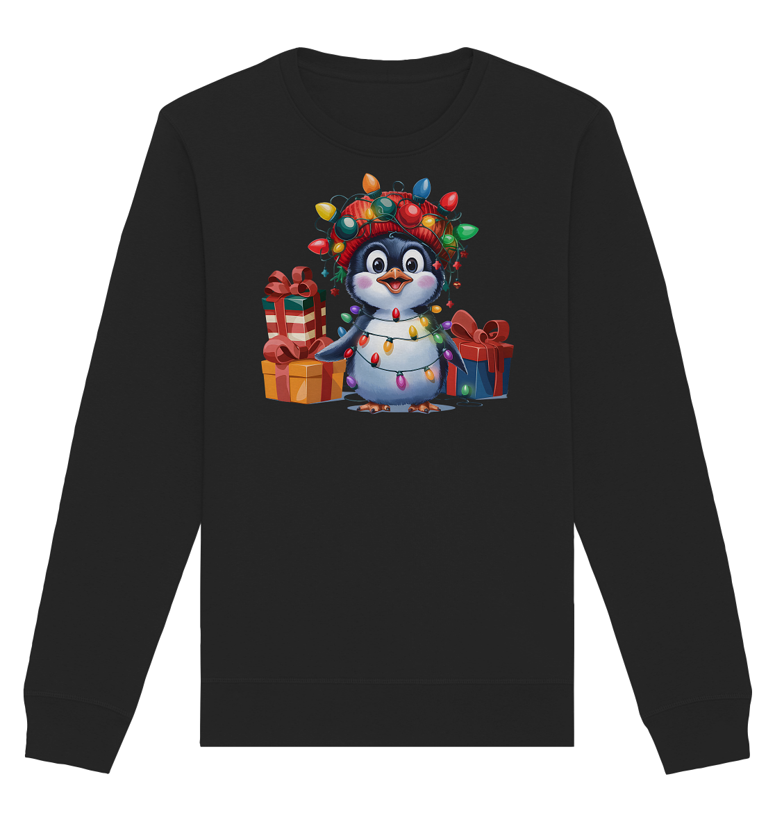 Ugly Christmas Weihnachten Penguin - Organic Basic Unisex Sweatshirt