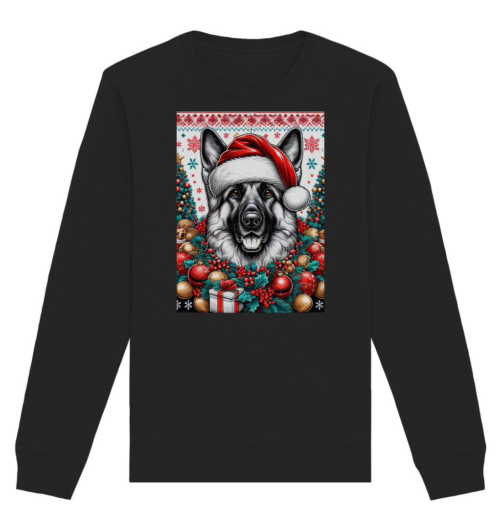 Ugly Christmas Weihnachten Schäferhund - Organic Basic Unisex Sweatshirt
