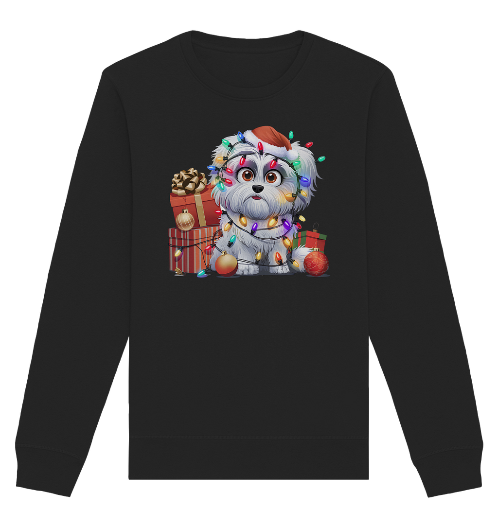 Ugly Christmas Weihnachten Malteser - Organic Basic Unisex Sweatshirt