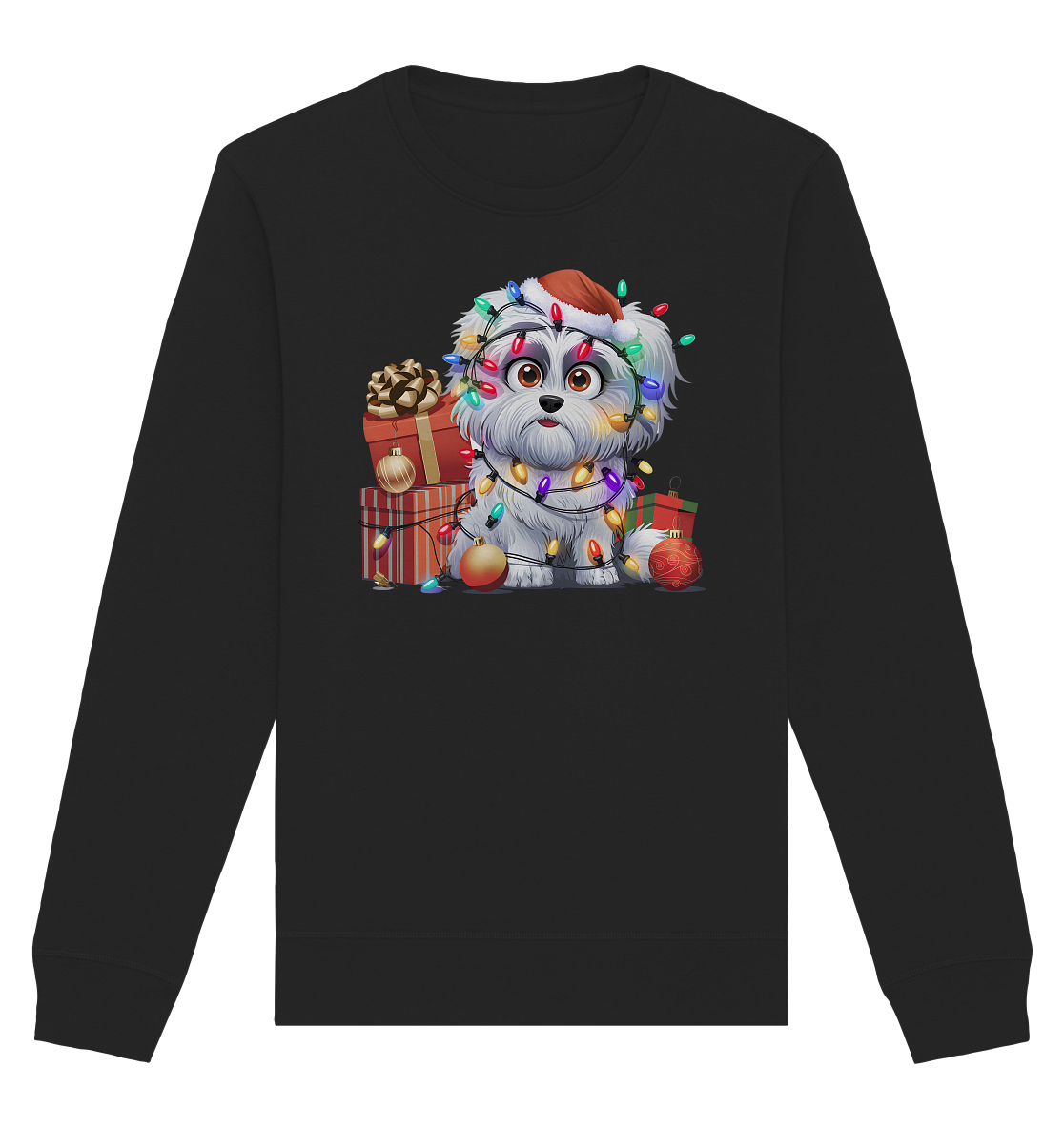 Ugly Christmas Weihnachten Malteser - Organic Basic Unisex Sweatshirt