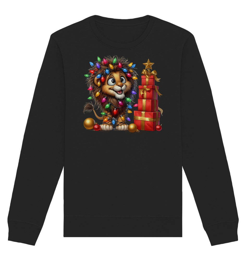 Ugly Christmas Weihnachten Crazy Löwe - Organic Basic Unisex Sweatshirt
