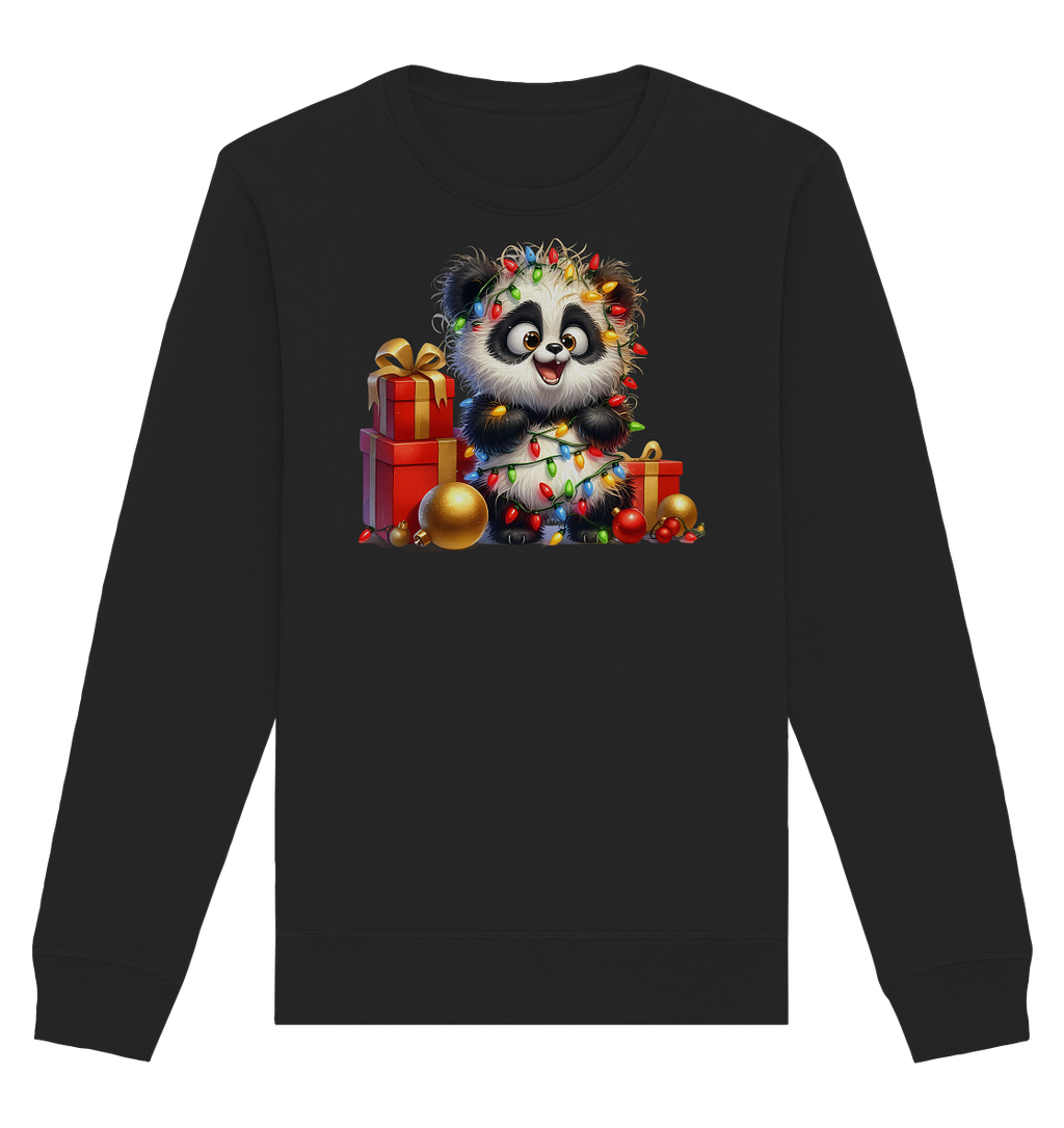 Ugly Christmas Weihnachten Crazy Panda - Organic Basic Unisex Sweatshirt