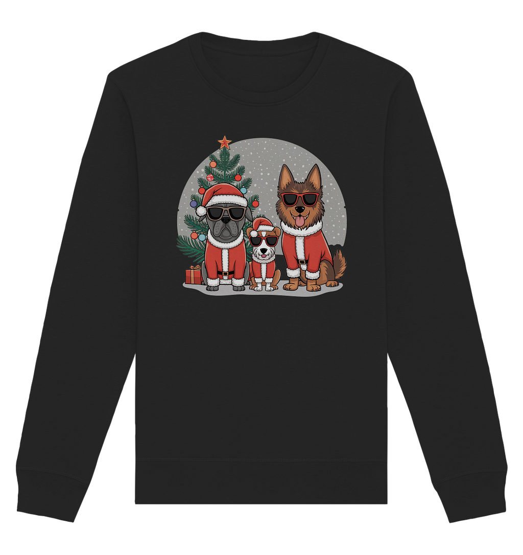 Ugly Christmas Weihnachts Hunde  - Organic Basic Unisex Sweatshirt