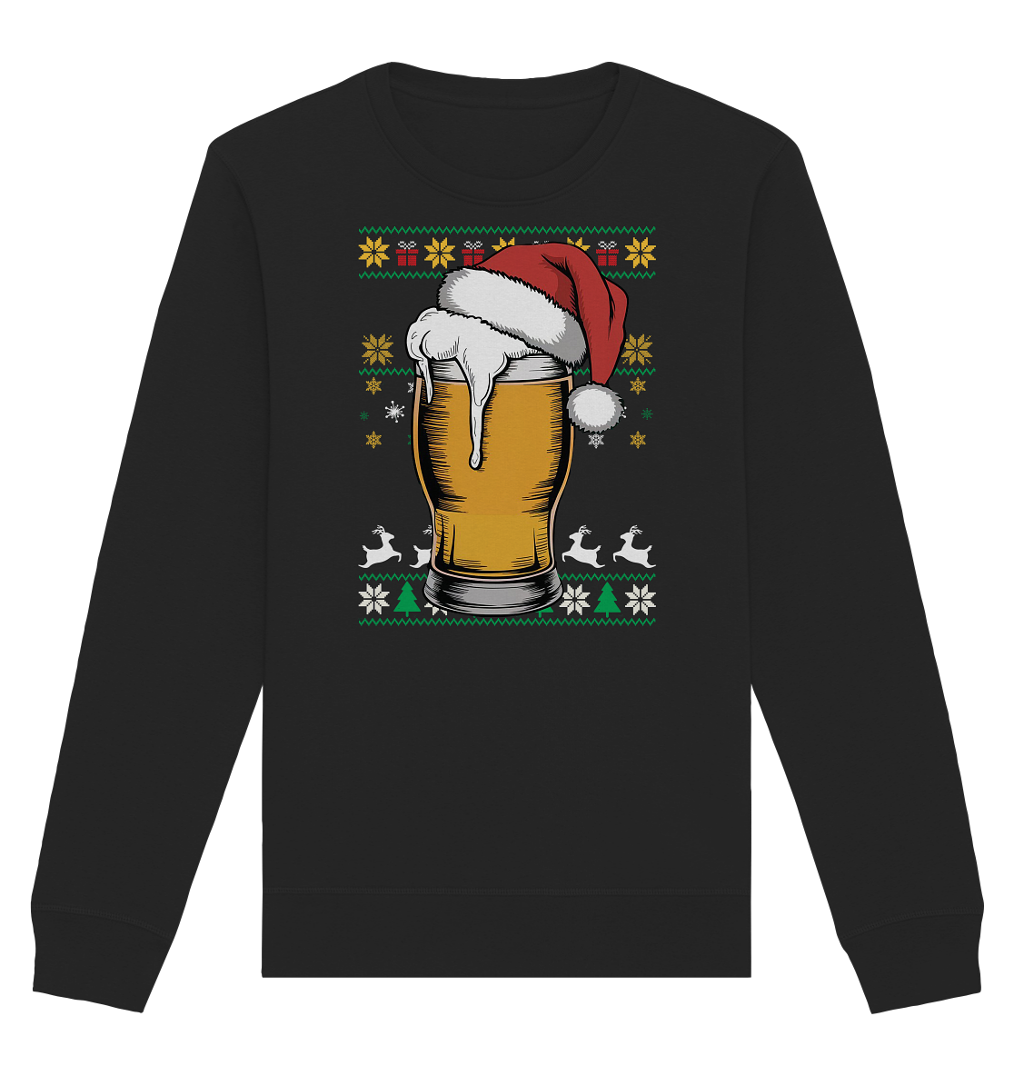 Ugly Christmas Weihnachts Bier - Organic Basic Unisex Sweatshirt