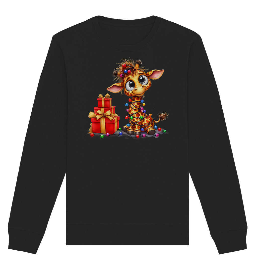 Ugly Christmas Weihnachten Crazy Giraffe - Organic Basic Unisex Sweatshirt
