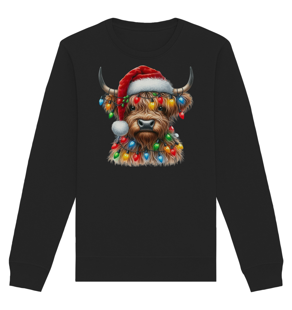 Ugly Christmas Weihnachten Highland Cow - Organic Basic Unisex Sweatshirt