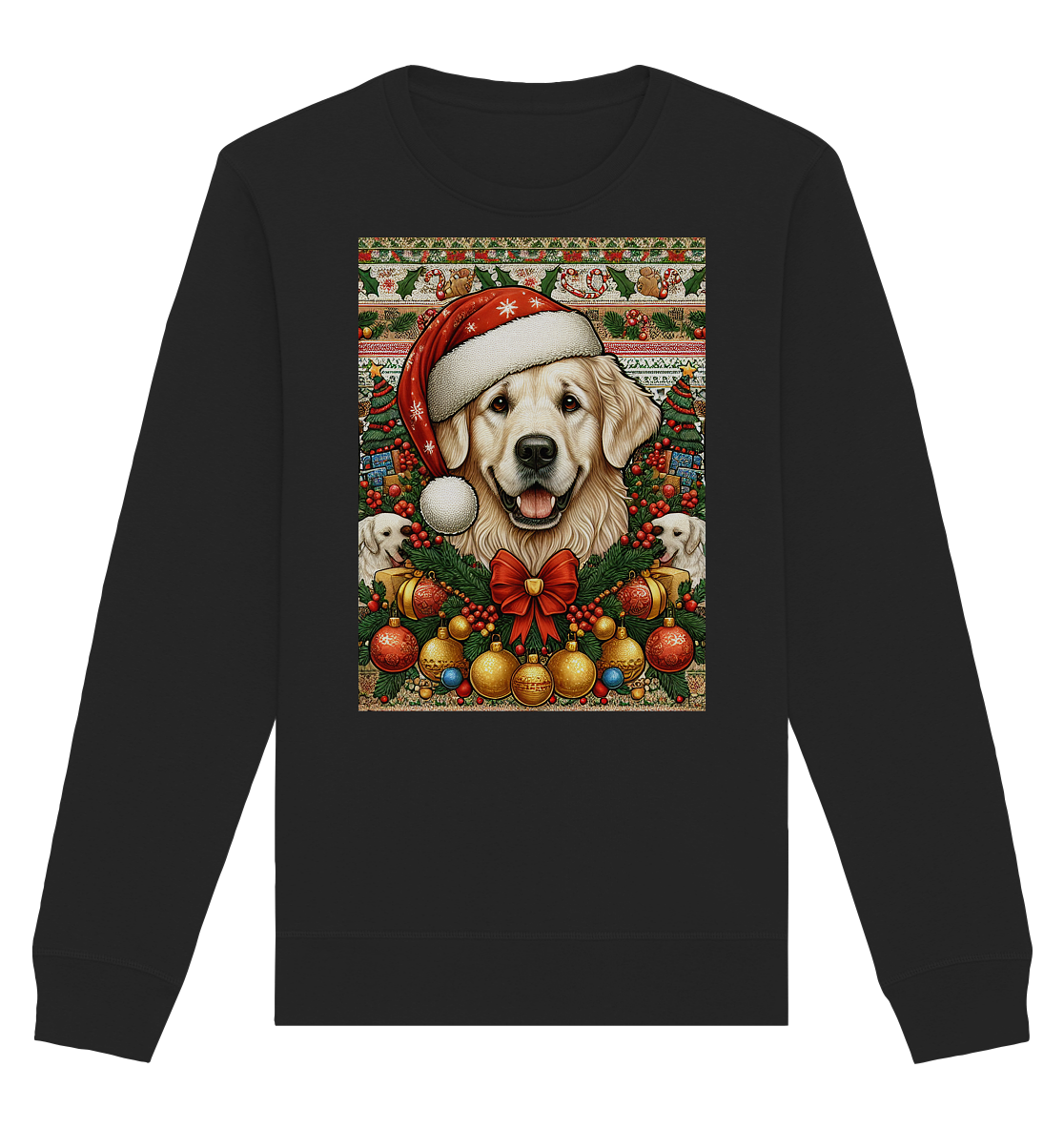 Ugly Christmas Weihnachten Golden Retriever - Organic Basic Unisex Sweatshirt