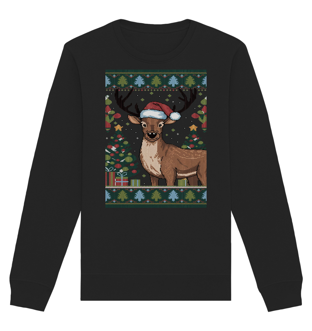 Ugly Christmas Weihachten Rudolph  - Organic Basic Unisex Sweatshirt