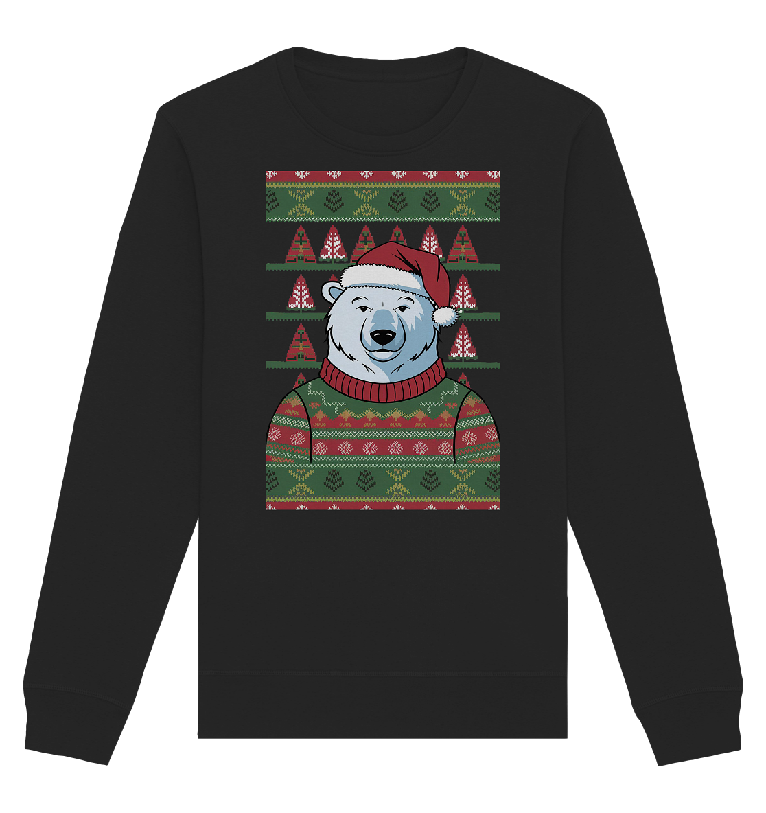 Ugly Christmas Weihnachten Eisbear - Organic Basic Unisex Sweatshirt