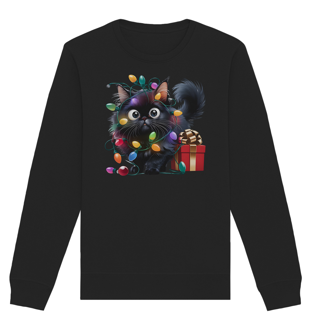 Ugly Christmas Weihnachten Katze - Organic Basic Unisex Sweatshirt