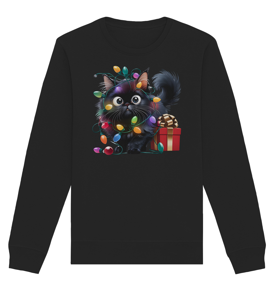 Ugly Christmas Weihnachten Katze - Organic Basic Unisex Sweatshirt