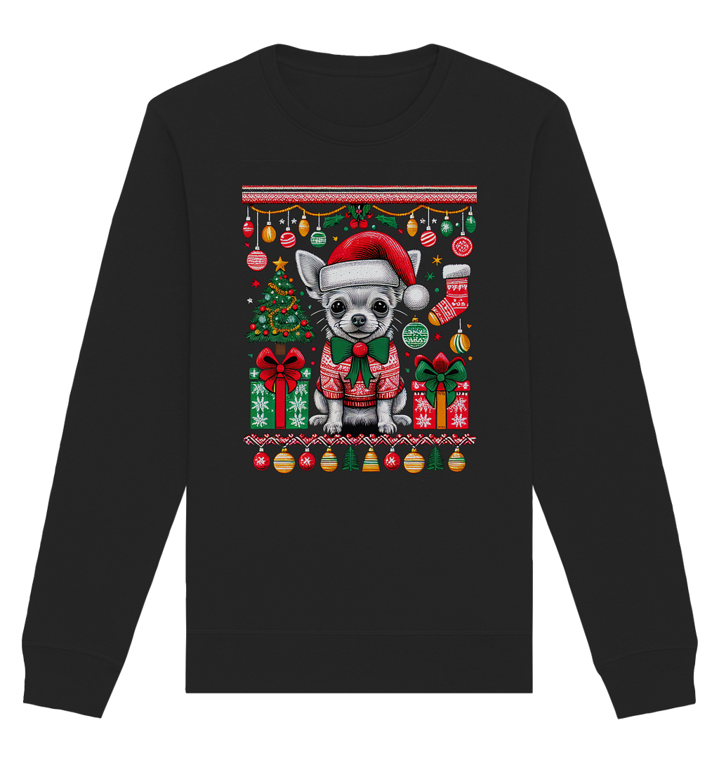 Ugly Christmas Weihnachten Chihuahua - Organic Basic Unisex Sweatshirt