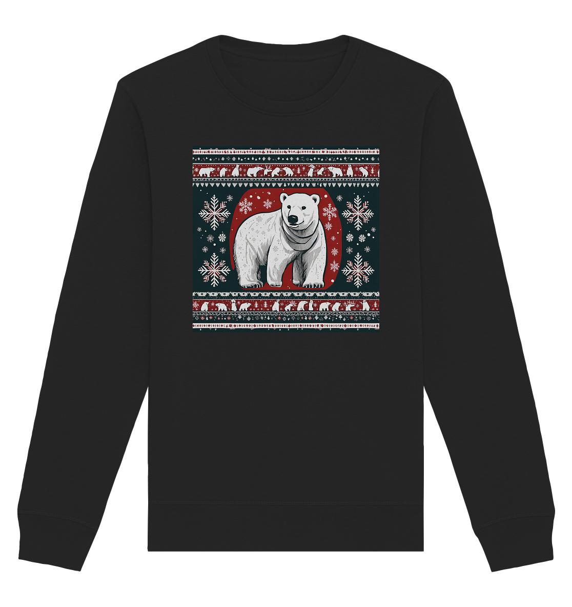 Ugly Christmas Weihnachten Eisbär - Organic Basic Unisex Sweatshirt