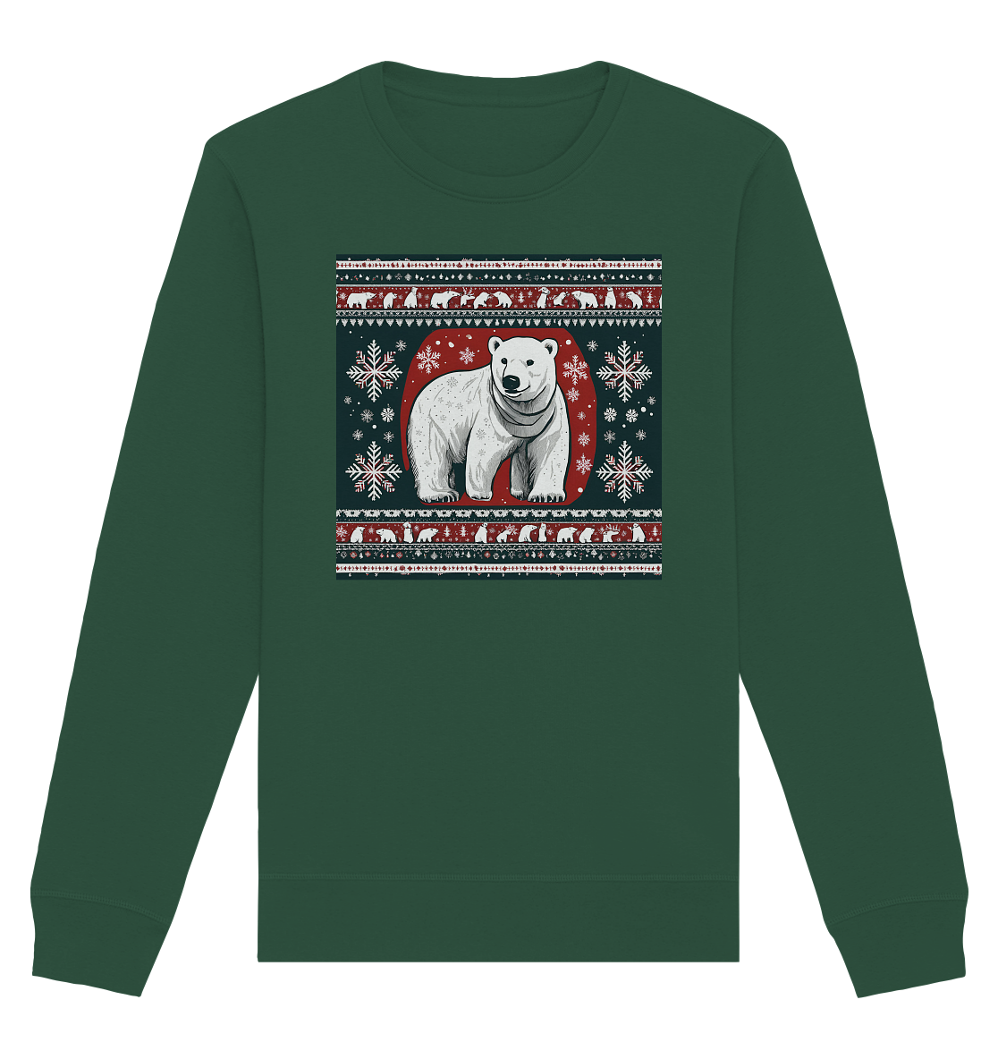 Ugly Christmas Weihnachten Eisbär - Organic Basic Unisex Sweatshirt
