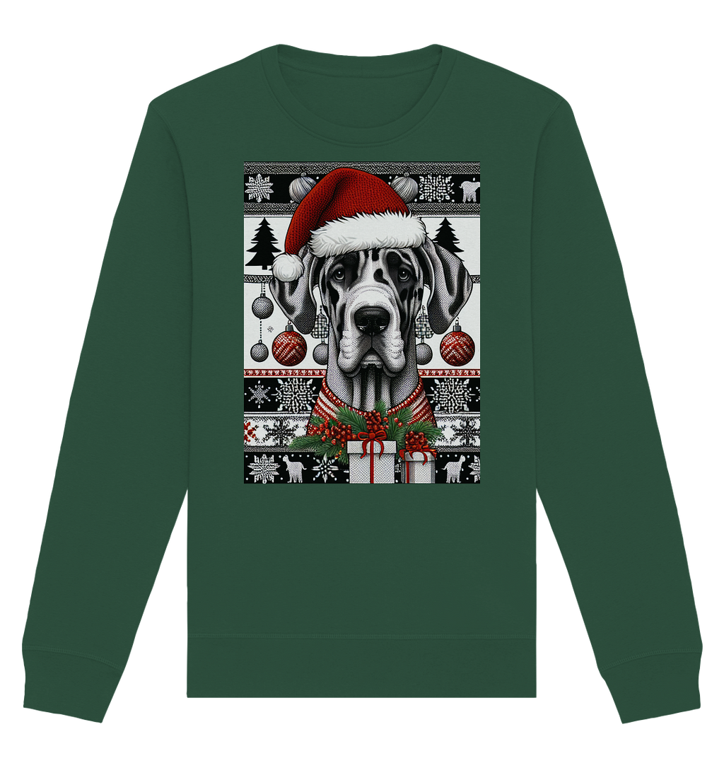 Ugly Christmas Weihnachten Dogge - Organic Basic Unisex Sweatshirt